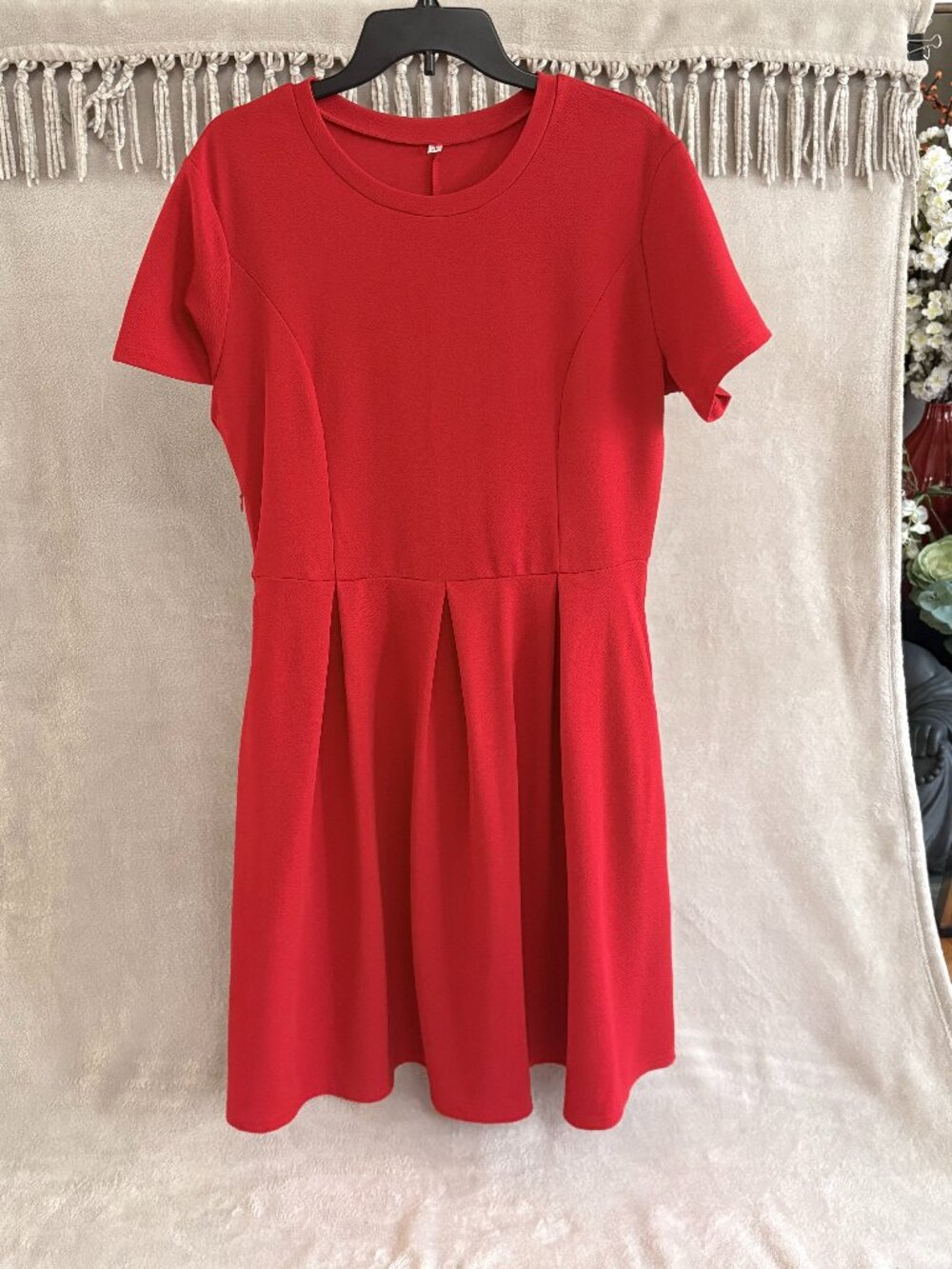 Brandless Dress (Vibrant Red)